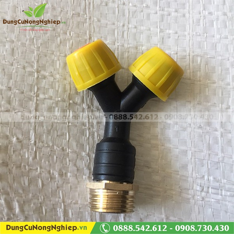 Béc tưới 02 tia màu vàng chữ Y