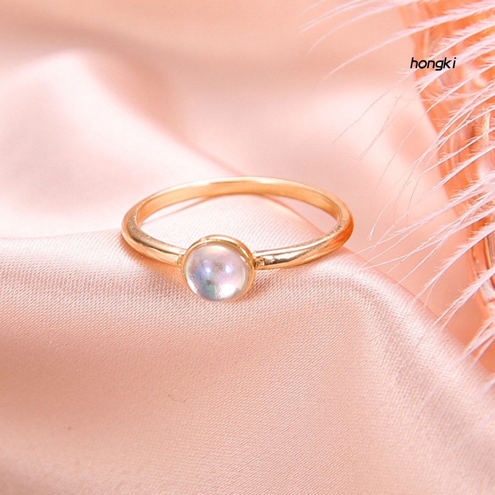 Nhẫn Hợp Kim Đính Ngọc Trai Nhân Tạo Thời Trang Dành Cho Nữ