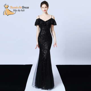 Váy đầm dạ hội thiết kế, đầm kim sa cao cấp, đầm body đuôi cá