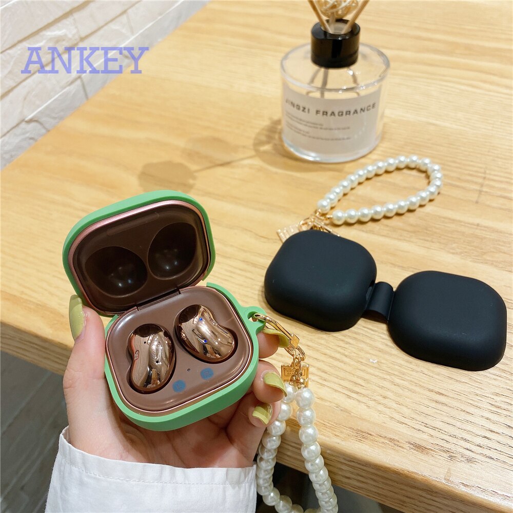 Fashion Pearl bracelet Soft Cover for Samsung Galaxy Buds Live  / Buds + Case Redmi AirDots 2 / Xiaomi Air 2 SE / Oppo W51 / Huawei Freebuds Pro Bluetooth Headset Charging Box Cover Headphone Skin Decor