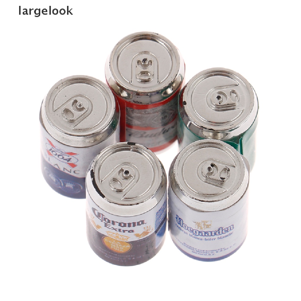 Set 5 Lon Soda Mini Tỉ Lệ 1 / 6 Cho Nhà Búp Bê 1 / 12 ♨Nóng Bỏng