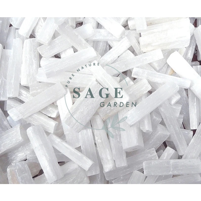 ĐÁ SELENITE Thanh 6cm,10cm_THANH TẨY NĂNG LƯỢNG_SAGE GARDEN