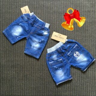 Combo áo sơ mi và quần Jean lửng (8 - 22kg)