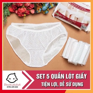 Gói 5 chiếc quần lót giấy (loại đẹp)