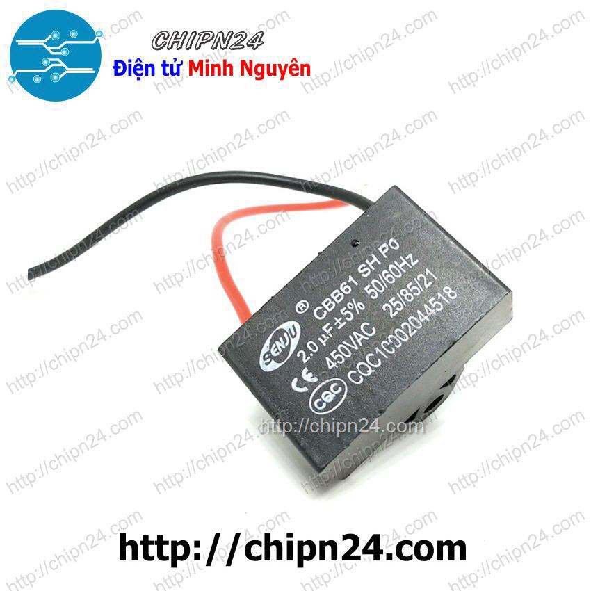 Tụ quạt 2uF 450V