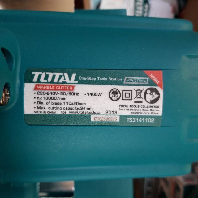 MÁY CẮT ĐÁ ĐA NĂNG 110MM TOTAL MODEL: TS3141102