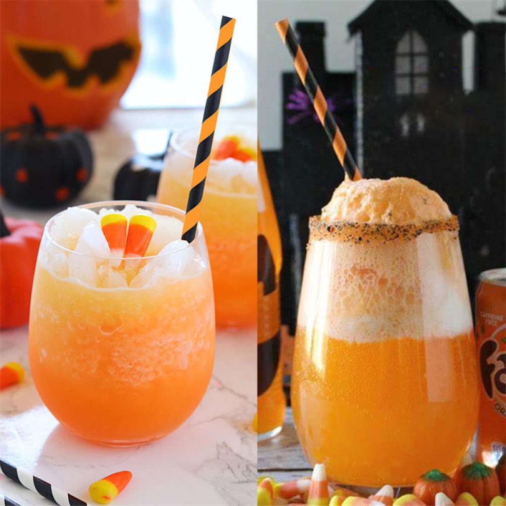 Bộ 25 Ống Hút Dùng Một Lần Trang Trí Halloween A9F8