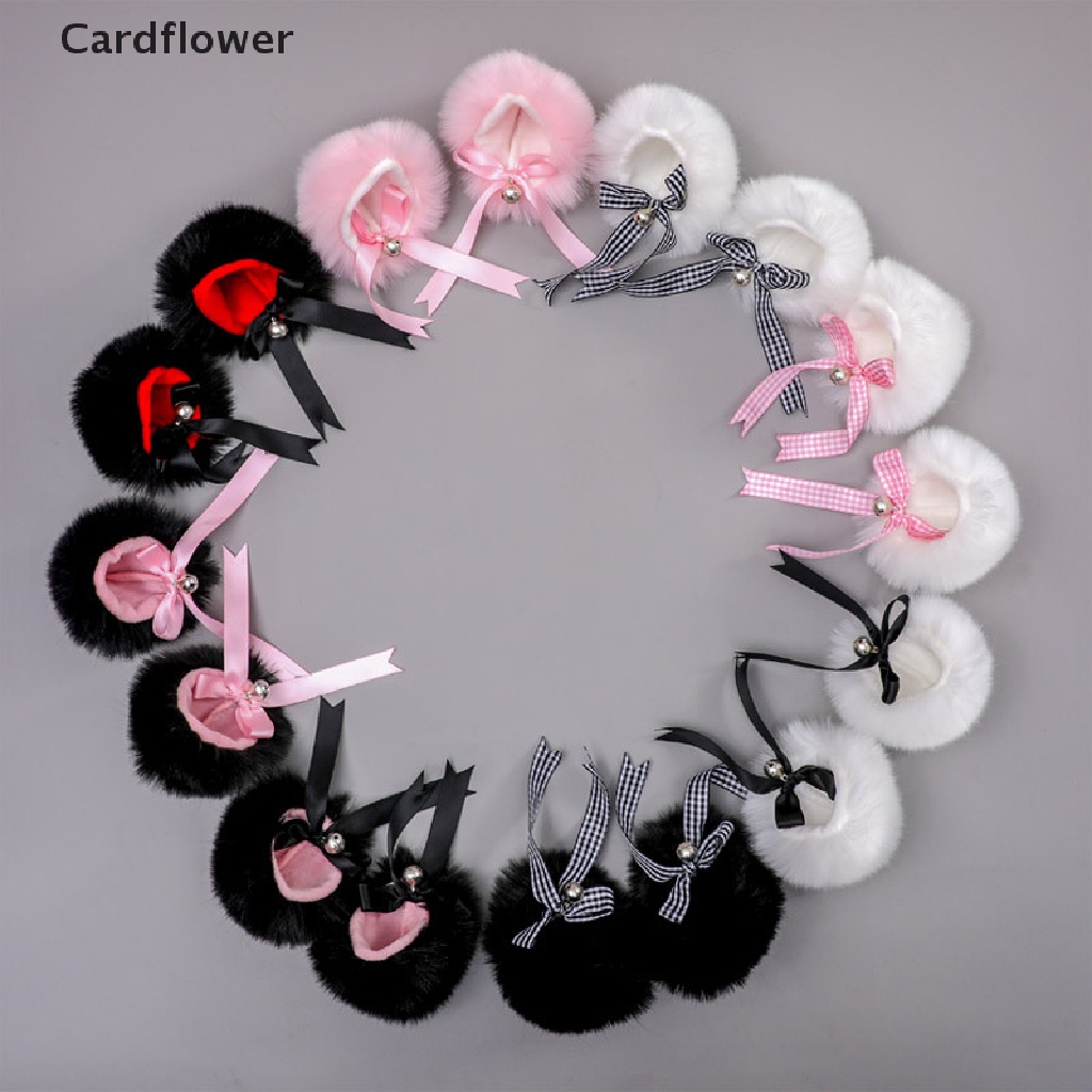 &lt; Cardflower &gt; Kẹp Tóc Hình Tai Cáo Lông Xù Phong Cách Lolita Hóa Trang Tiệc Tùng Đang Giảm Giá