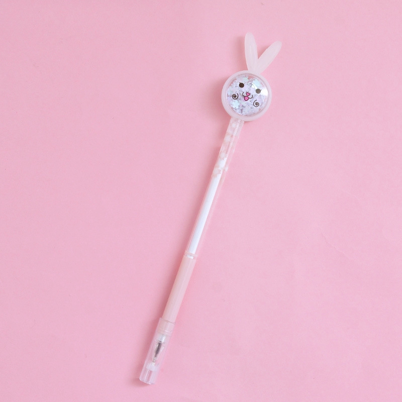 Bút Mực Phối Tai Thỏ Hươu Và Kim Sa Đáng Yêu