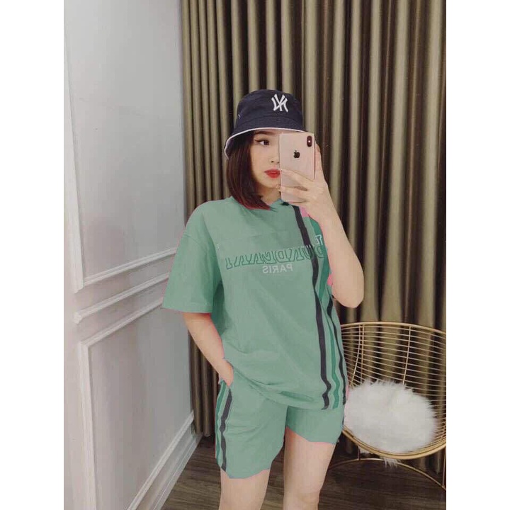 NEW Set bộ đùi phối viền THIÊU CHỮ siêu dễ thương co giãn mặc thoải mái khi duy chuyển,vận động (có size 3xl 75kg)