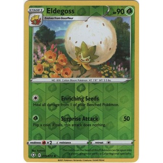 Thẻ bài Pokemon Eldegoss - 15/72 - Uncommon Reverse Holo