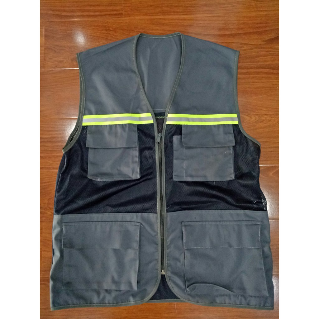 Áo ghi lê kaki phối lưới 1 kéo, 3 kéo - hình thật