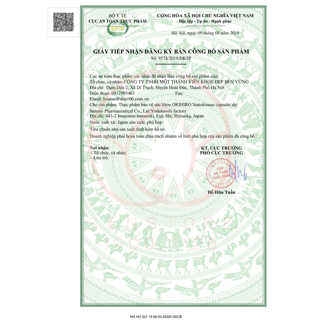 Viên uống chống đột quỵ Orihiro Natto Kinase 2000FU và 4000FU