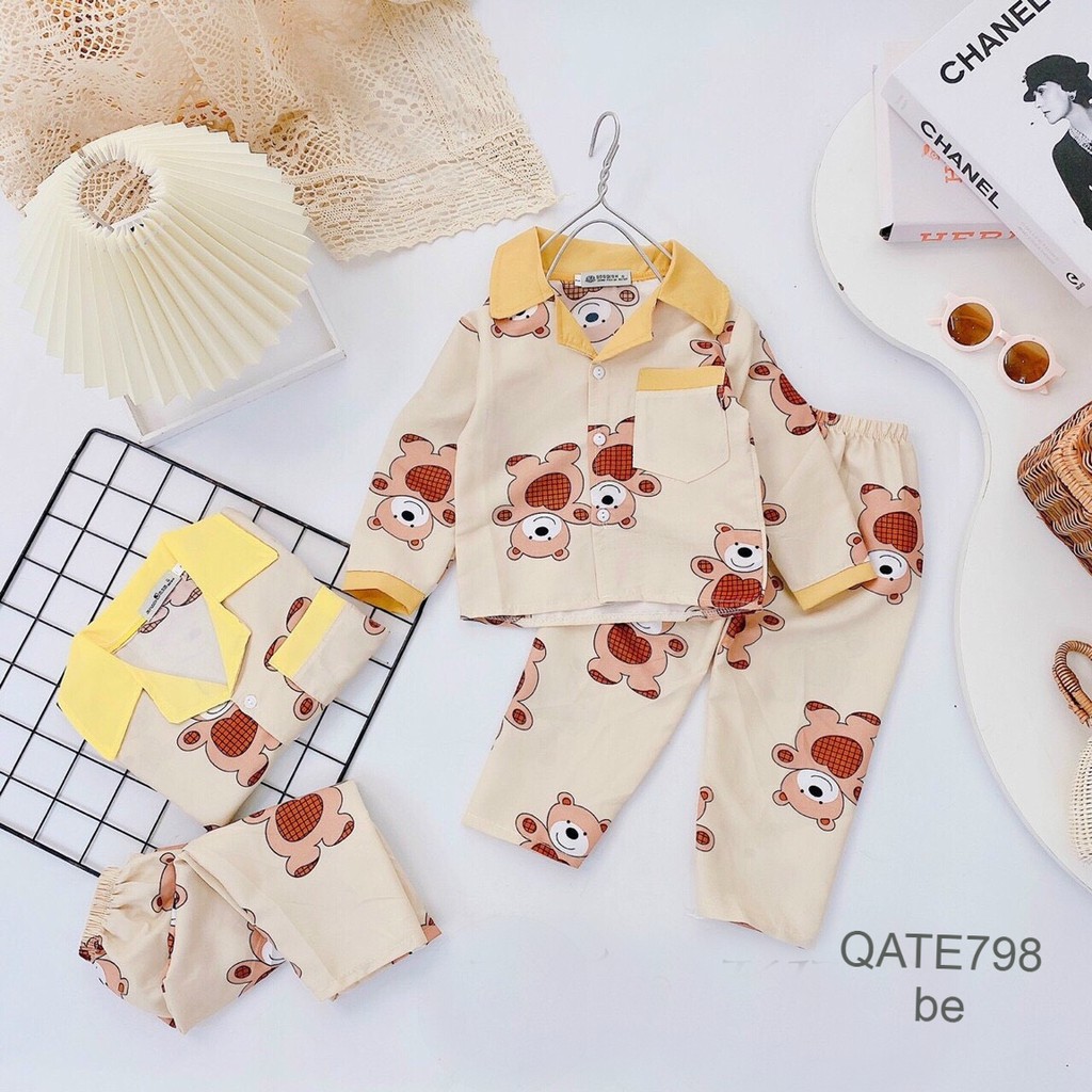 (8-20kg) Đồ bộ cho bé pijama dài tay QATE798 - đồ bộ bé trai và đồ bộ bé gái cộc tay xinh xắn QATE935