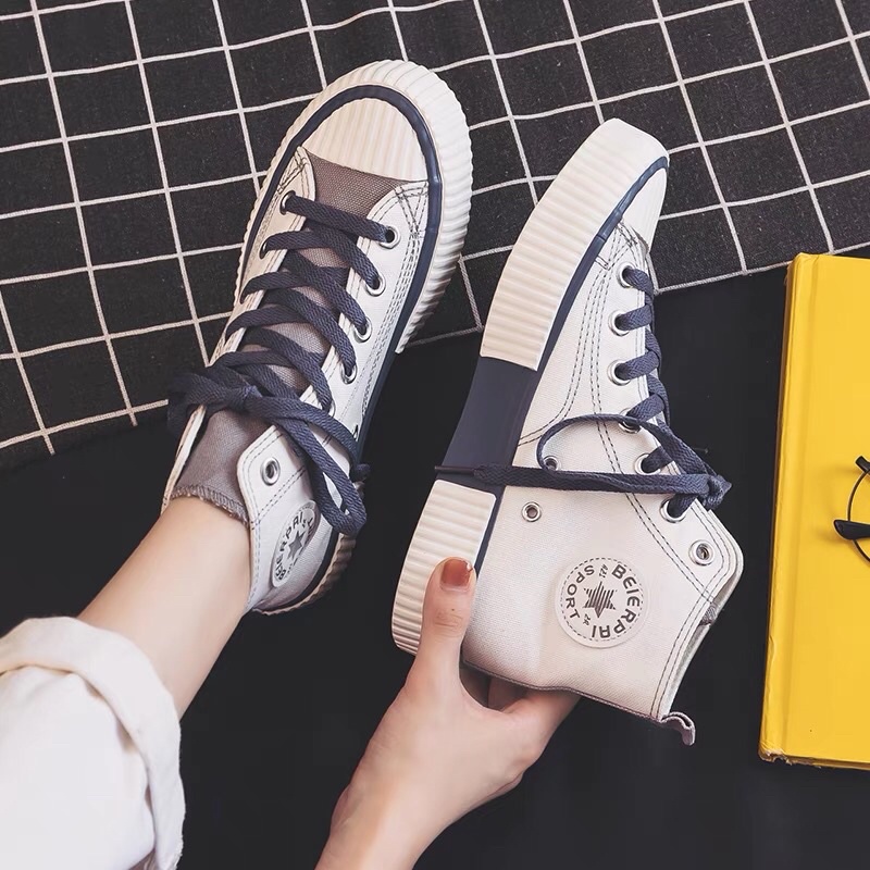 Giày Cvs nữ cao cổ thời trang C2 - giày sneaker vải nữ 2 màu siêu Hot | BigBuy360 - bigbuy360.vn