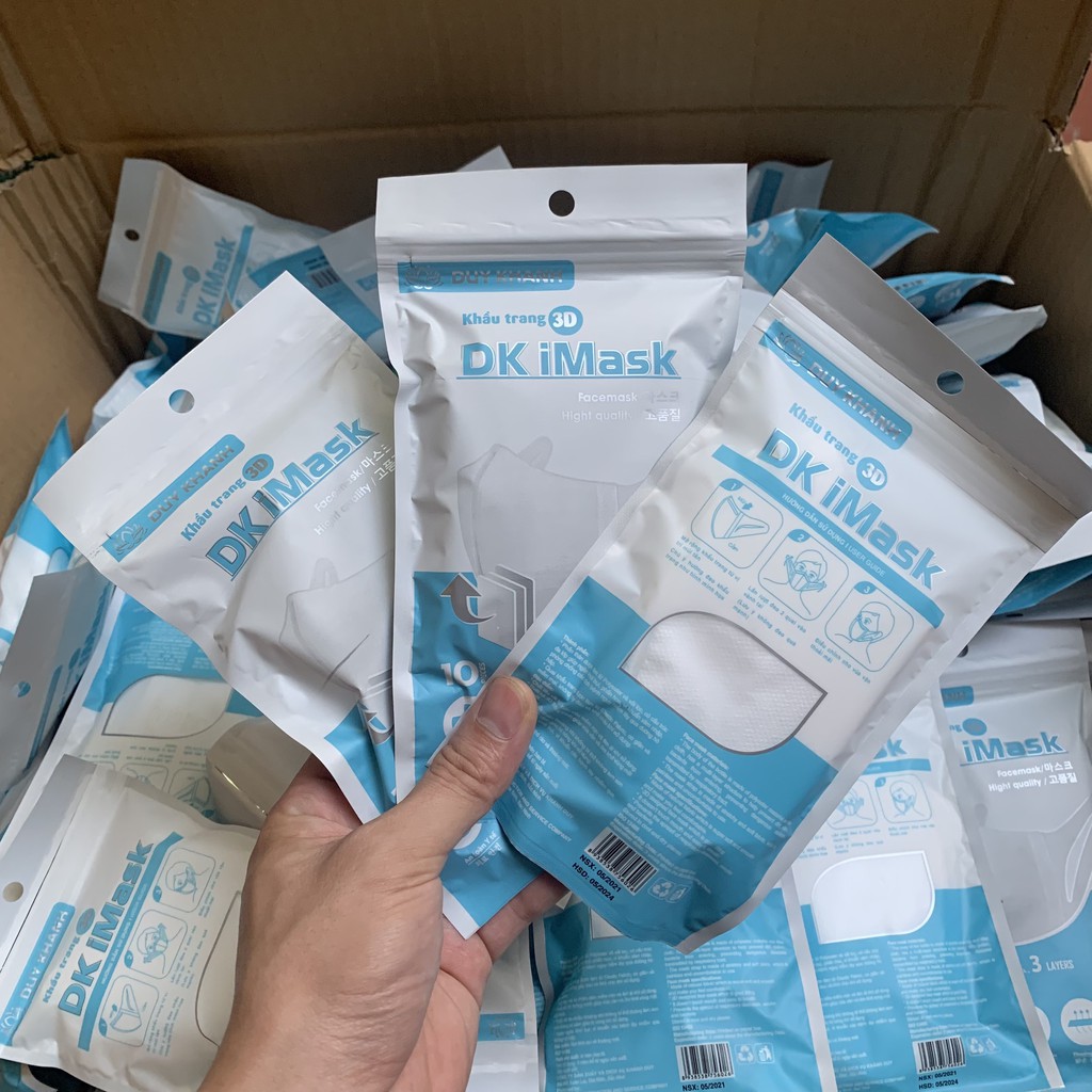 Khẩu trang 3D MASK Duy Khánh túi đóng 10 cái giúp chống bụi hiệu quả tiện lợi | BigBuy360 - bigbuy360.vn