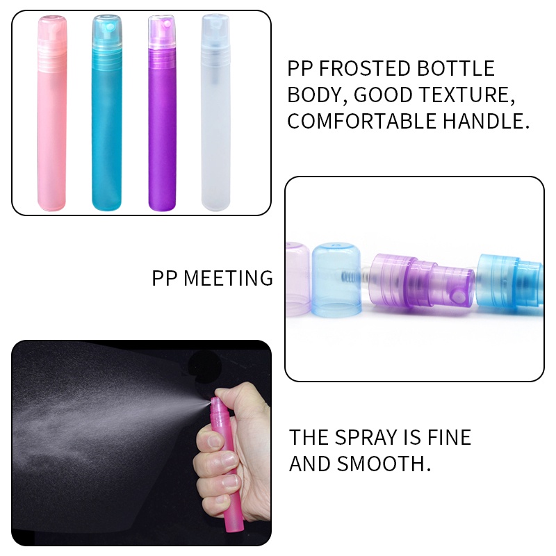Chai lưu trữ nước hoa di động 5ml có nắp đậy Bình xịt mini PP thân thiện với môi trường Chai rỗng Vật dụng lưu trữ dành cho du lịch