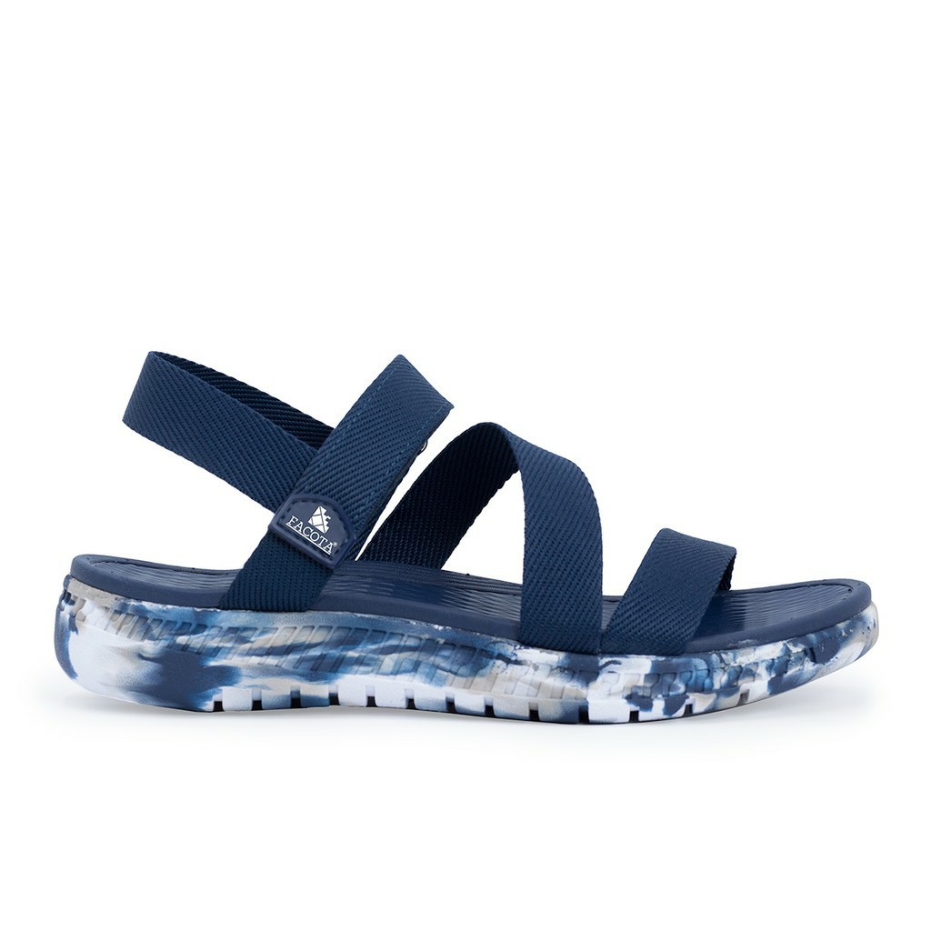 Giày sandal nam nữ FACOTA camo xanh navy quai dù, đi học [Freeship]