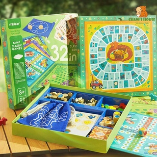 BOARD GAME 32 IN 1 MIDEER TÍCH HỢP 32 TRÒ CHƠI TƯƠNG TÁC KINH ĐIỂN