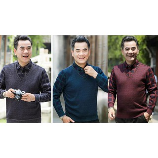 Áo Len Gile Phối Sơ mi Lót Nỉ Nhung Cao Cấp