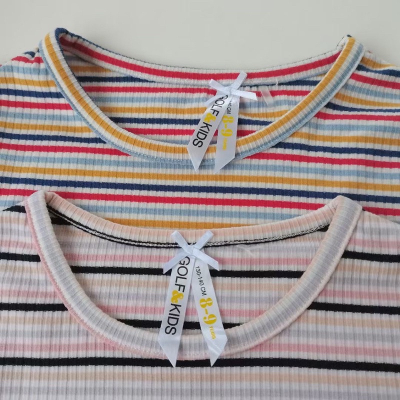 Áo thun bé gái Golf kid 2-9 tuổi🌈 Áo phông cotton vân tăm co giãn xuất dư 0622