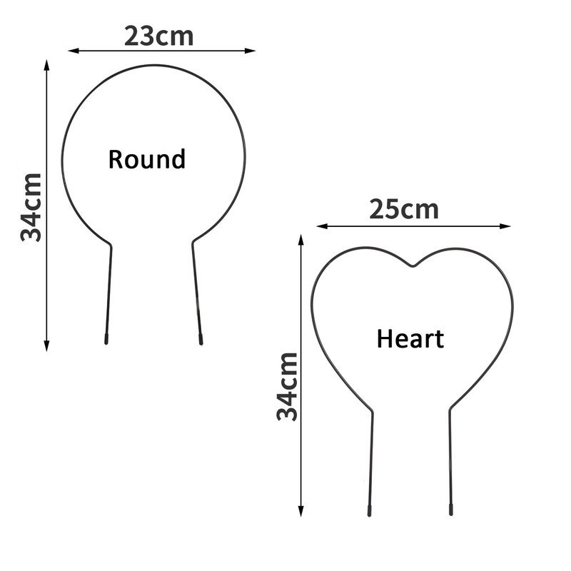 1 Khung Kim Loại Hình Trái Tim Dùng Cố Định Chậu Cây Cảnh Diy Giá Đỡ