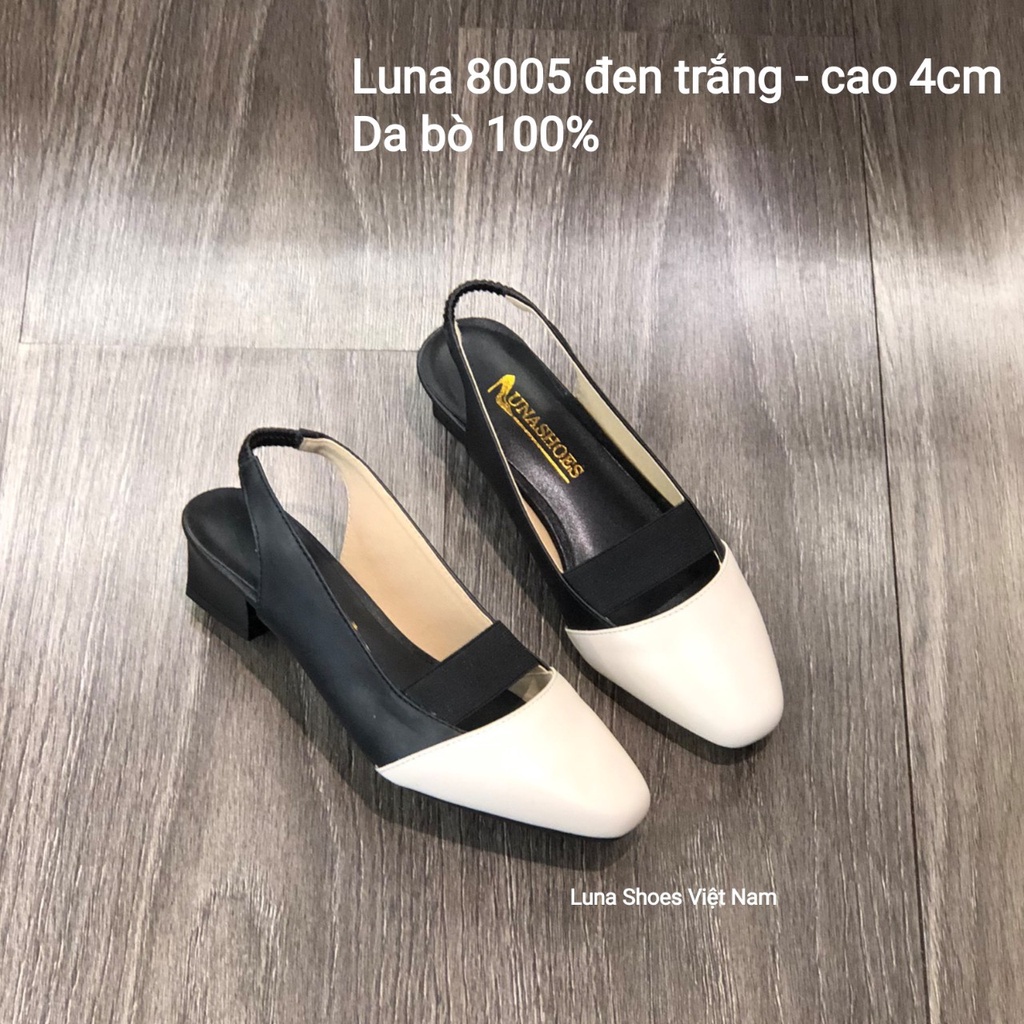 Giày sandal nữ da bò mềm êm chân LUNASHOES 8005 bảo hành 2 năm giầy trung niên cho mẹ dễ đi dễ phối đồ