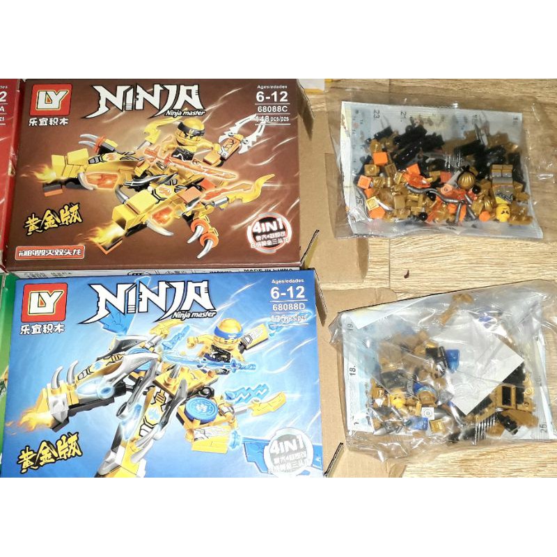 Lắp ráp 1 hộp LegoNinja Rồng 68088 có trên 100 chi tiết bằng nhựa