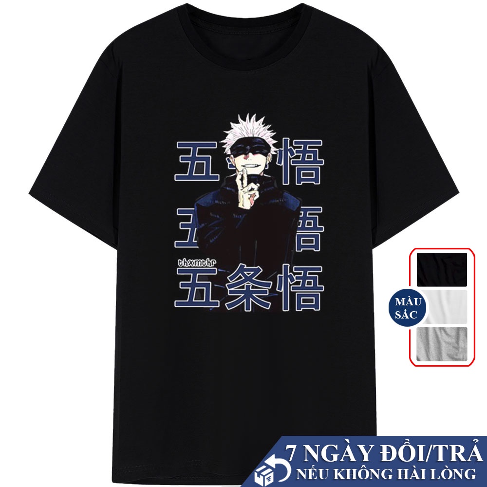 Áo Thun Tay Lỡ Jujutsu Kaisen, Áo Phông  In Hình Hoạt Hình Cho Nam Nữ, Satoru Gojo Anime Manga Cực Ngầu