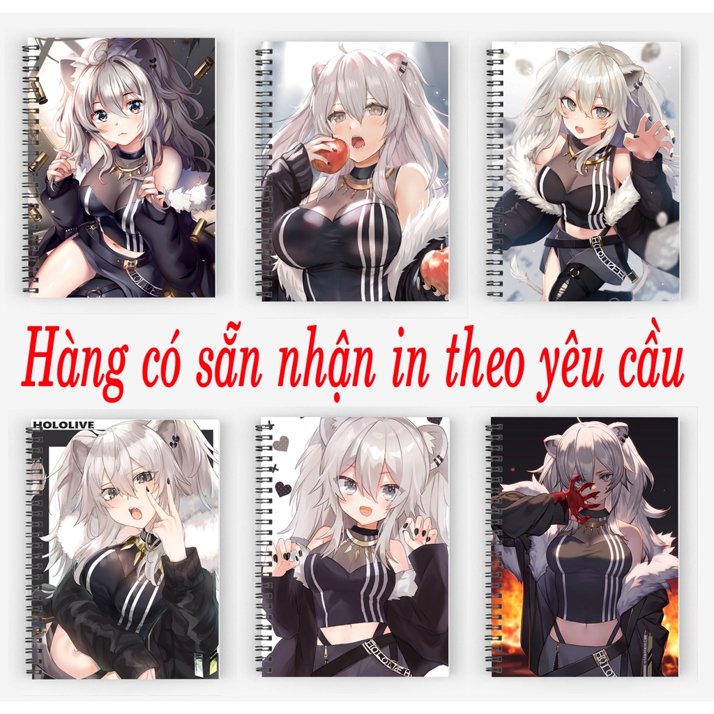 sổ tay hololive Shishiro Botan dạng gáy xoắn 200 trang