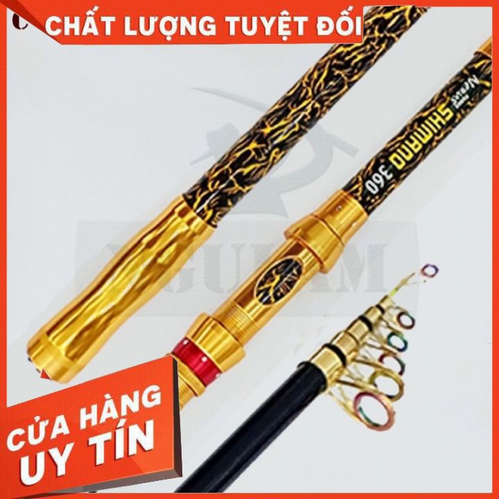 [Siêu Khỏe] Cần Rút SHIMANO Màu Vàng Hoa Siêu Chất Lượng Đủ Size