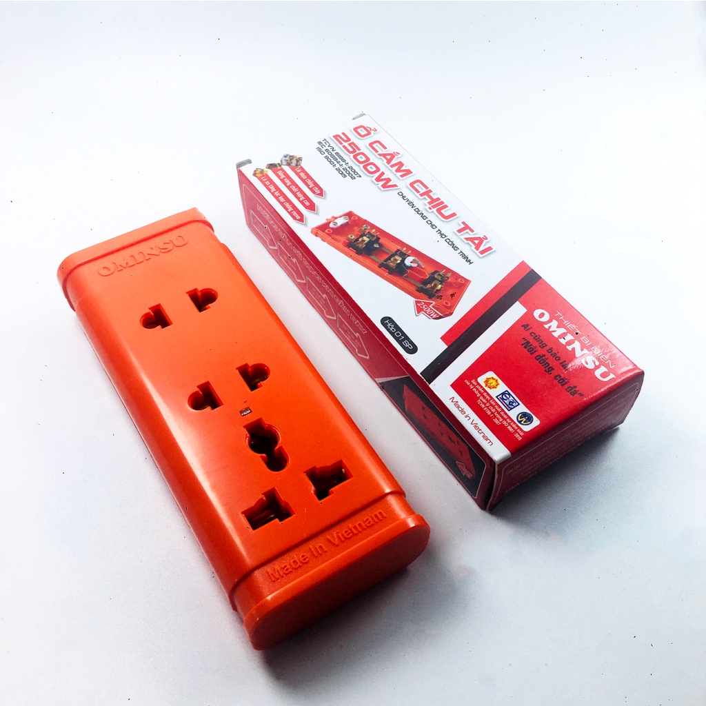 Ổ cắm điện đa năng thương hiệu OMINSU chịu tải cao đến 2500W loại không dây và có dây