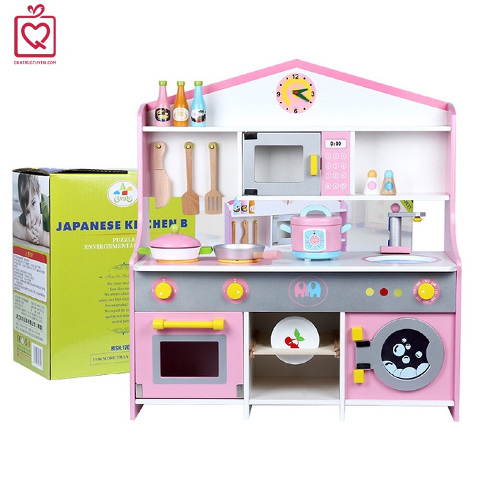 Bộ đồ chơi nhà bếp cho bé bằng gỗ cao cấp 72cm