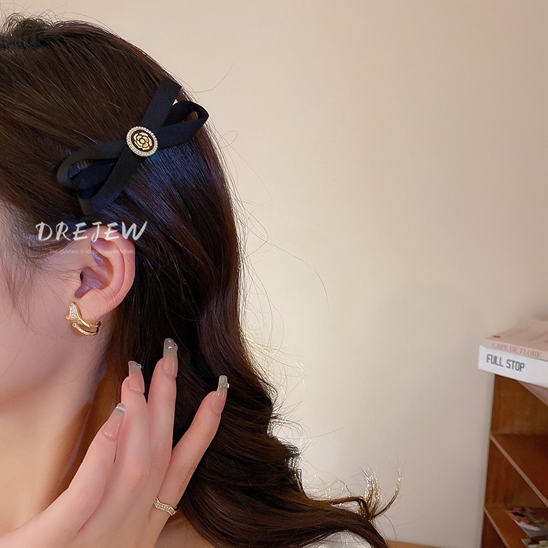 DREJEW Kẹp Tóc Hình Nơ / Ngôi Sao / Hoa Đính Ngọc Trai Kiểu Pháp Thanh Lịch