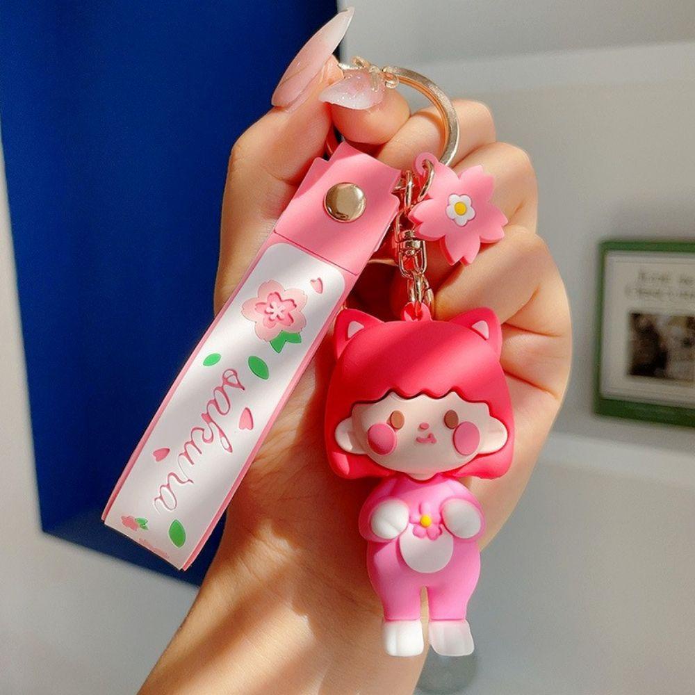 [COD] Móc Chìa Khóa Xe Hơi / Túi Xách Họa Tiết Hoa Anh Đào Hoạt Hình Đáng Yêu Tinh Tế