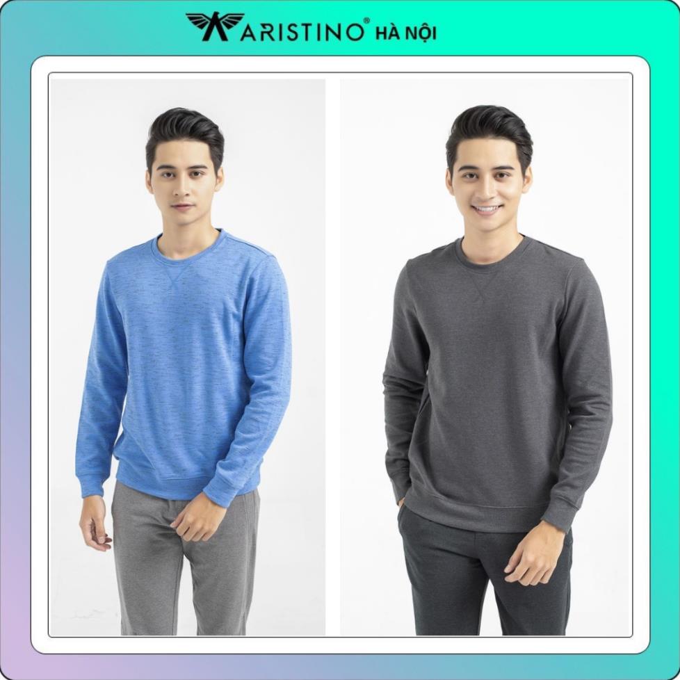 Áo thu đông nam KWIN cổ tròn , cotton mềm nhẹ bo gấu KSW002W9 (2 màu) *