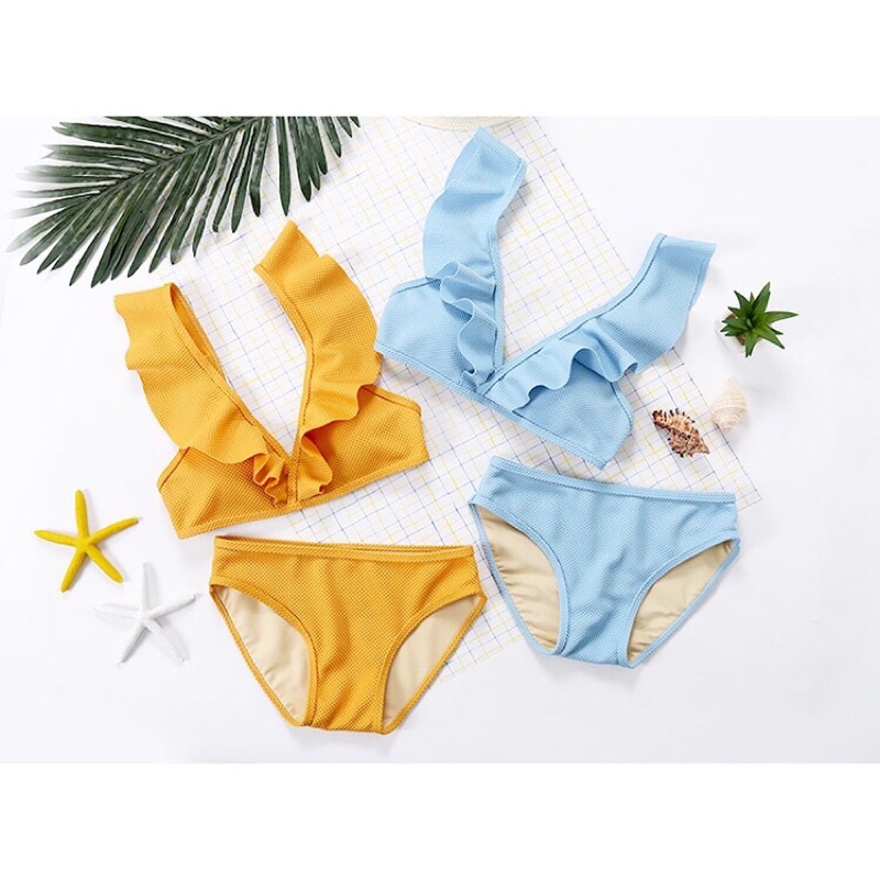 Bikini 2 mảnh màu vàng vai cánh tiên điệu đà