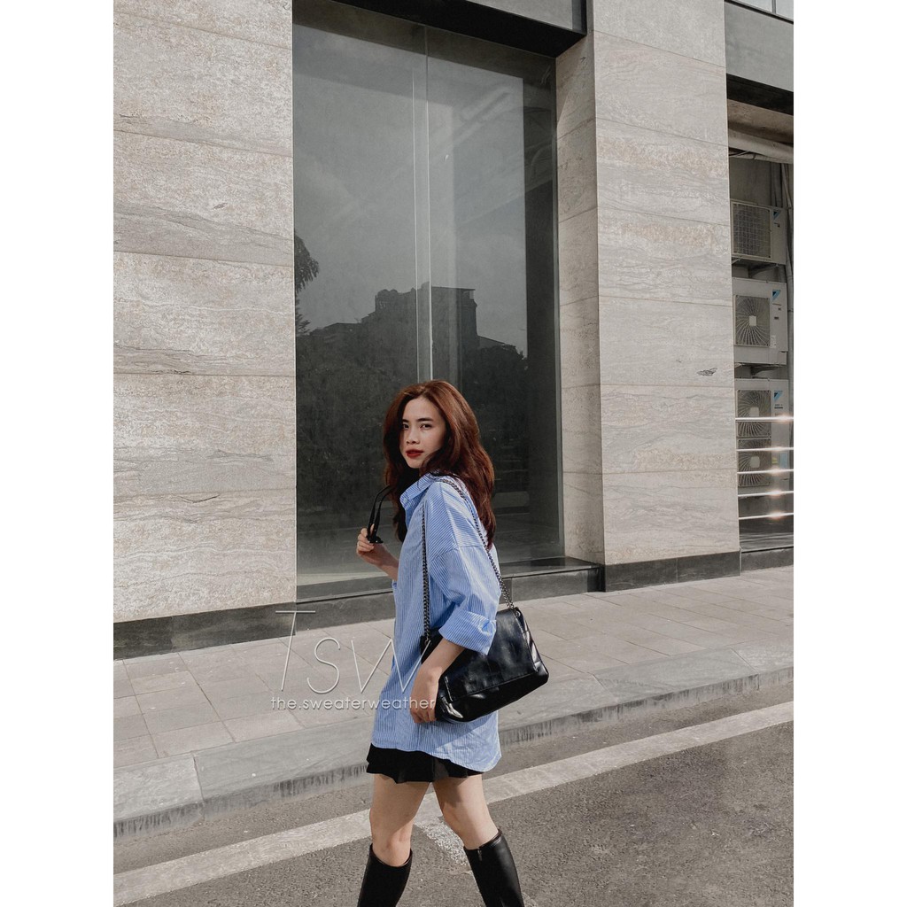 [Mã WASKT304 giảm 15% tối đa 30K đơn 99K] Áo sơ mi kẻ oversize TSW (Ảnh thật)