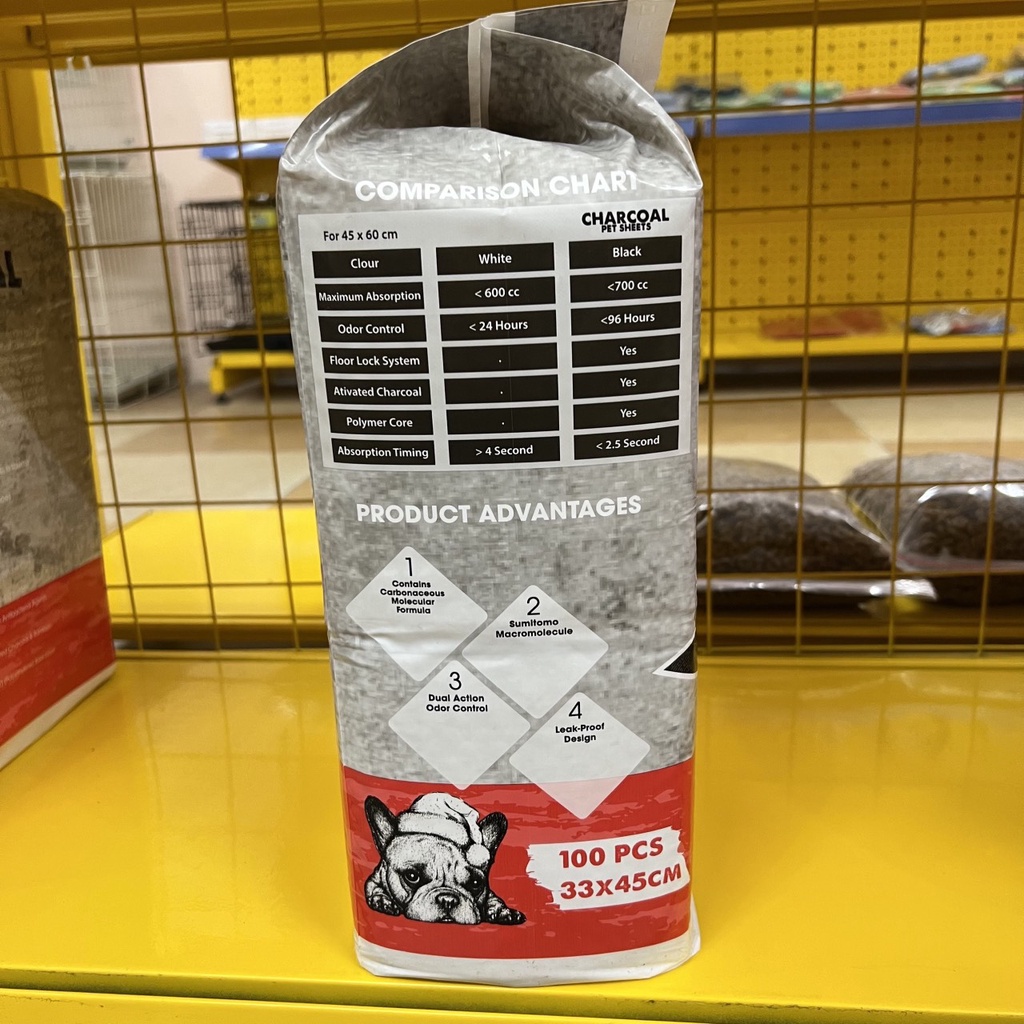 Miếng lót vệ sinh cho chó mèo Charcoal thấm hút hiệu quả, tấm lót vệ sinh than hoạt tính cho chó mèo Củ Cải Pet Shop