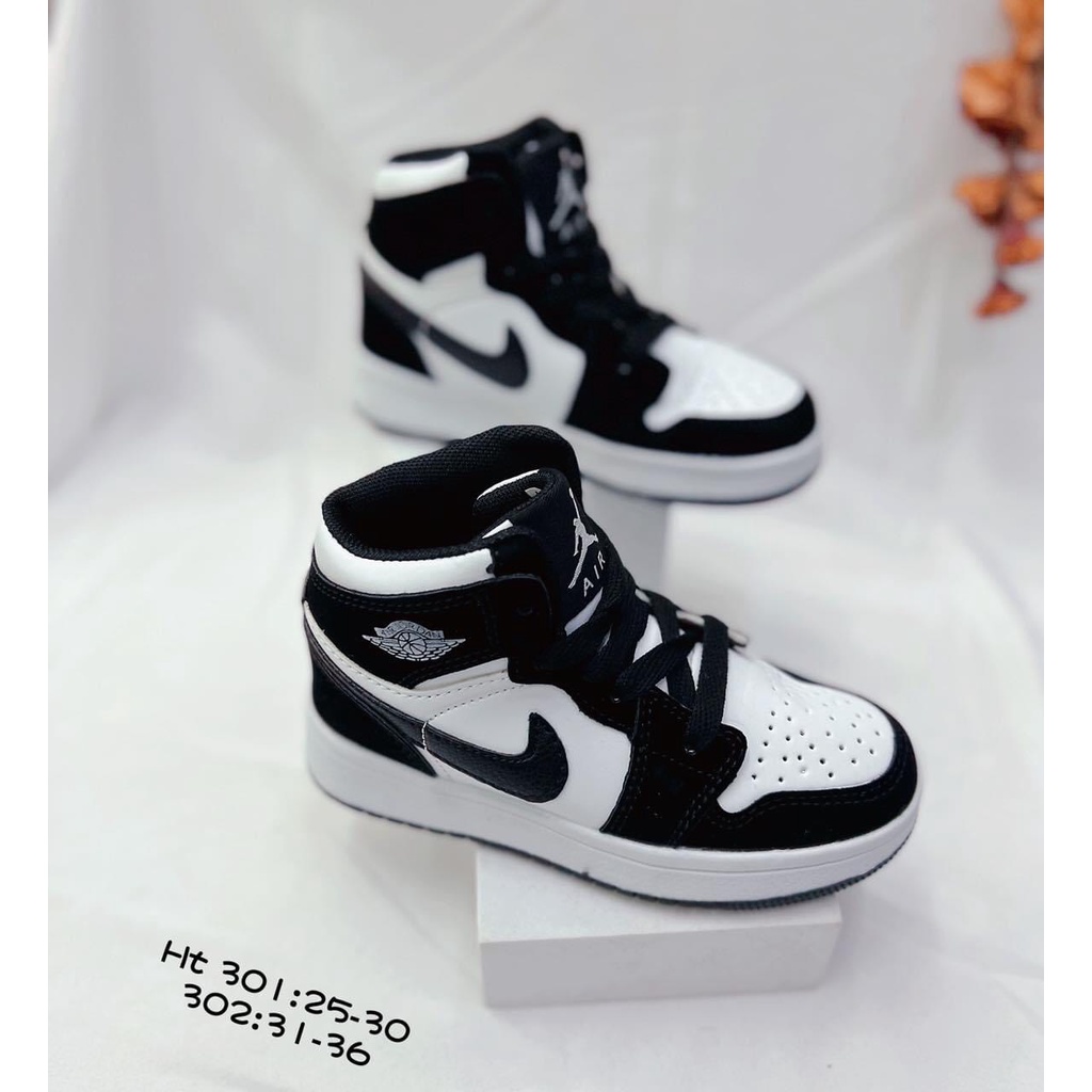 Giày thể thao jordan cao cổ chống trơn trượt chất da mềm cao cấp cho bé trai và bé gái size 25-37 HADO1718