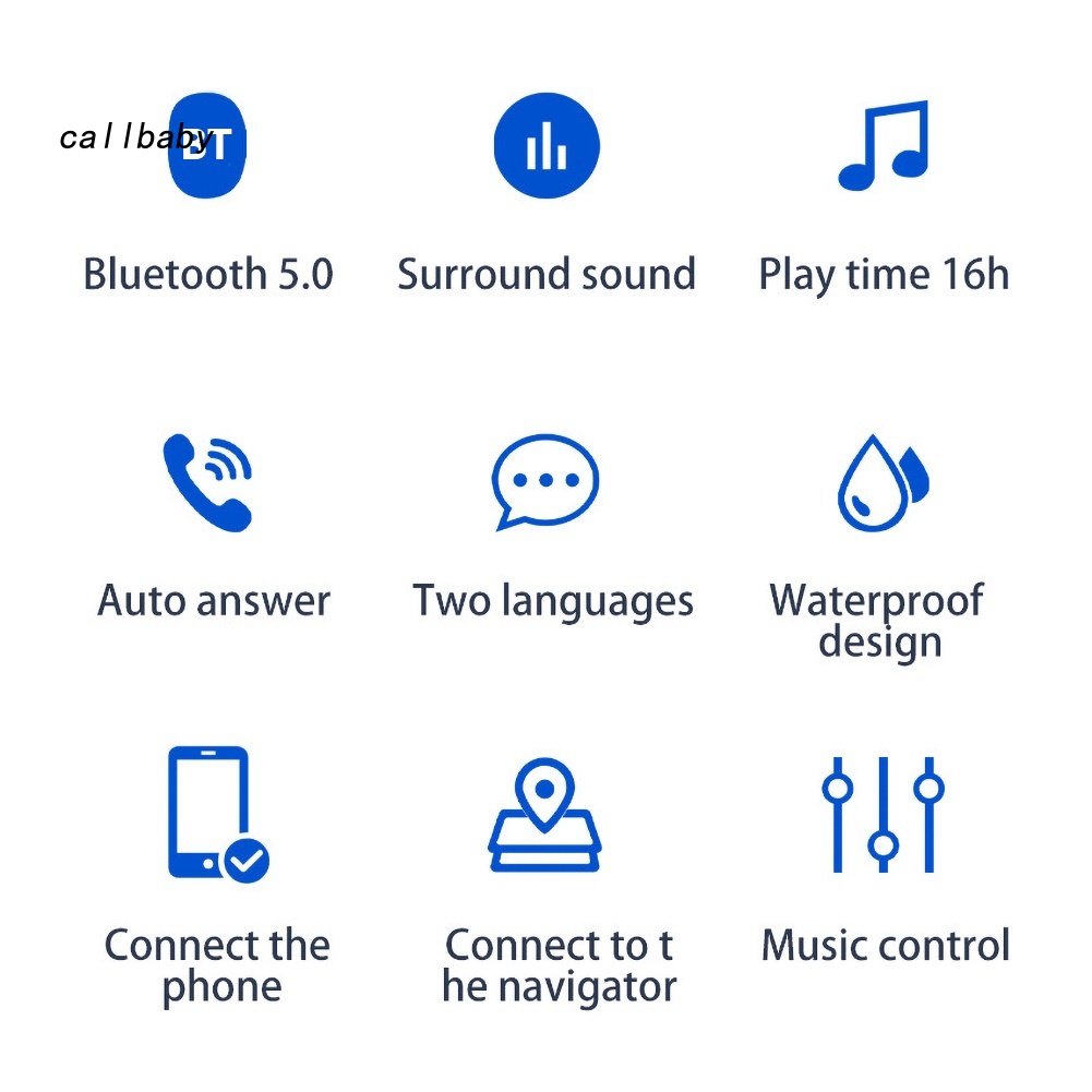 Tai Nghe Bluetooth Không Dây T2 5.0 Gắn Mũ Bảo Hiểm Khi Đi Xe Máy