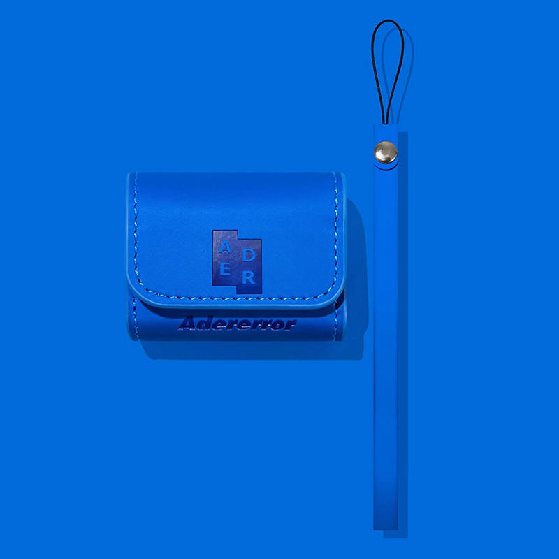 Vỏ Bảo Vệ Hộp Sạc Tai Nghe AirPods3 ADER Clein Màu Xanh Dương Bằng Da 2021 Thời Trang Ốp