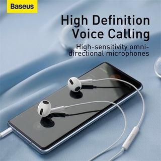 Tai nghe có dây Baseus Encok H17/H19 Wired Earphone 3.5mm 1.2m , tích hợp micro đàm thoại chất lượng cao