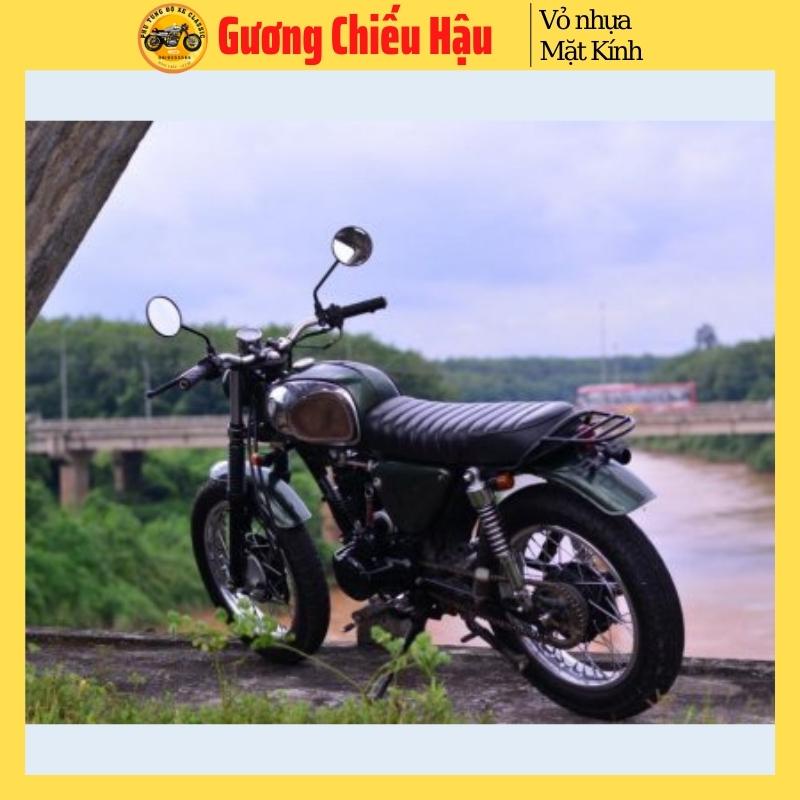 Gương tròn xe máy mặt kính gắn lỗ chân gương kiểu dáng Win độ tracker  giá 1 cái