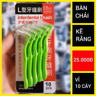Vỉ 10 Bàn Chải Làm Sạch Kẽ Răng Cao Cấp