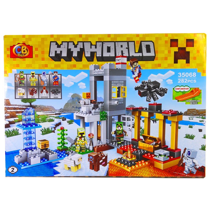 Bộ Lego xếp hình My World MineCraft Bảo Vệ Nông Trại LB-35068.Có 282 chi tiết. Lego Lắp Ráp Cho Bé