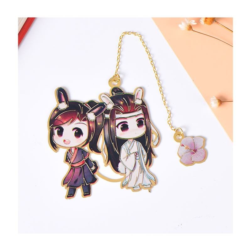 (kim loại mỏng) Bookmark MA ĐẠO TỔ SƯ in màu anime chibi phụ kiện đánh dấu sách tiện lợi