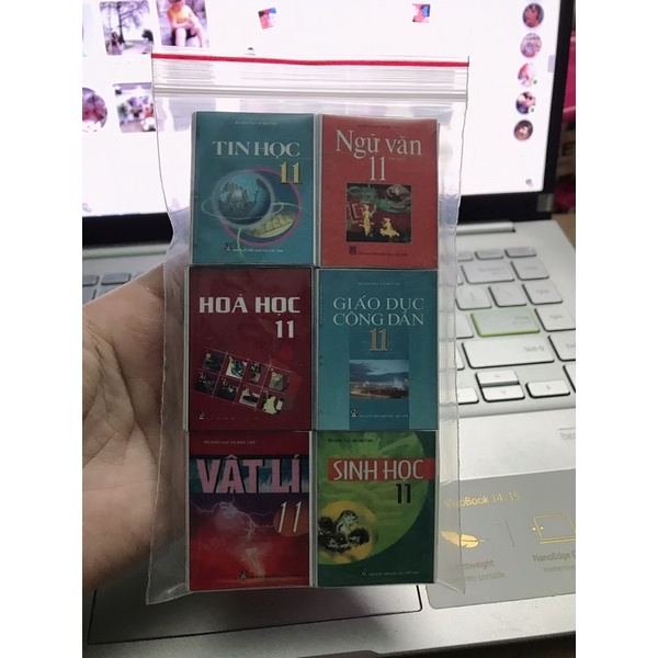 mô hình trang trí, sách mini trang trí nhà búp bê 1:8 1:6
