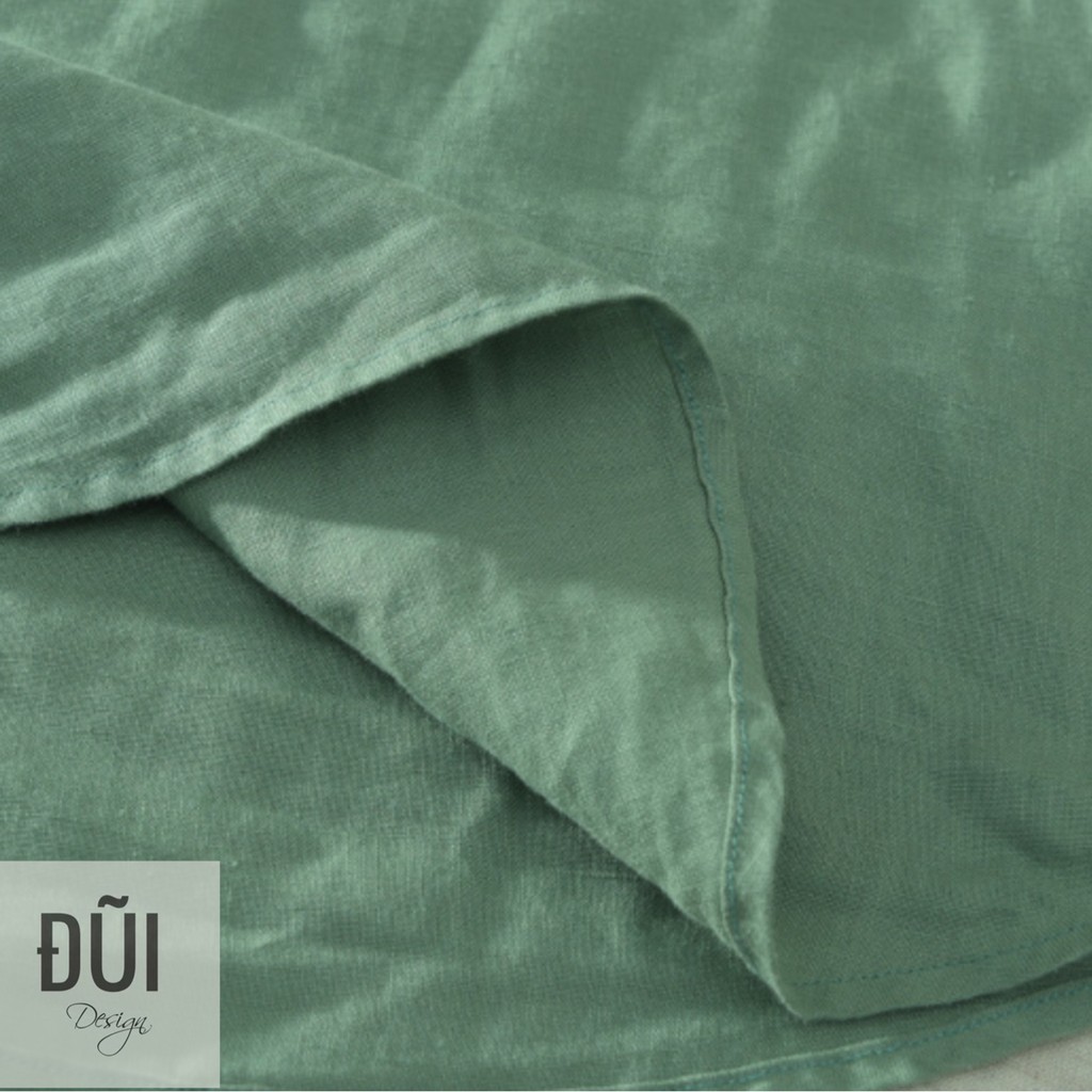 Áo đũi nam chui đầu tay cộc có túi xanh ngọc M12