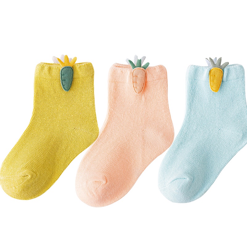 Vớ cotton màu trơn dành cho bé trai và bé gái